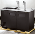 Thumbnail image #5 for True Club Top Direct Draw Beer Dispenser, 2 Half-Barrel Capacity, 2 Columns, Black Powder-Coated Exterior