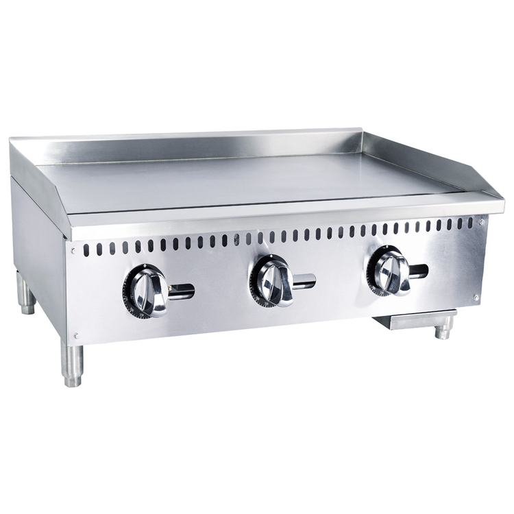 Product image #2 for Black Diamond 36-Inch Countertop Gas Griddle, Manual Controls, 90,000 BTU, Natural Gas