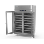 Thumbnail image #2 for Victory Refrigeration WCDT-2D-S1-HC Dual-Temperature 2-Section Refrigerated Wine Cooler, 160-Bottle, Hinged Glass Doors