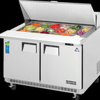 Thumbnail image #5 for Everest Refrigeration EPBR2 Mega-Top Two-Section Sandwich Prep Table Refrigerator, 47-1/2 in, 18-Pan, Rear-Mounted Self-Contained