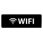 Thumbnail image #1 for Thunder Group PLIS9336BK WiFi Information Symbol Sign, 9" x 3", Self-Adhesive, White Lettering on Black Case of 144
