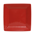 Thumbnail image #1 for Tuxton China Concentrix CQH-0845 Ceramic Plate, 8-1/2", Square, Wide Rim 1 Dozen