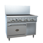 Thumbnail image #1 for Royal Range of California Royal Series RR-48RB-126C 48-Inch Gas Restaurant Range with Charbroiler, Convection Oven and Open Storage Base
