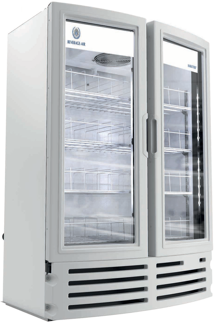 Product image #5 for Beverage-Air Marketeer 16.77 Cu. Ft. White Two-Door Reach-In Glass Door Merchandiser