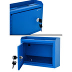 Thumbnail image #1 for Alpine Industries ADI631-02-BLU Wall-Mountable Suggestion Box with Keyed Lock, Blue, 9.8 x 3.4 x 7.5 in. Case of 10