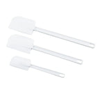 Thumbnail image #1 for Browne USA Foodservice 71777 Polypropylene Scraper, 16-3/10"L, Heat Resistant to 200°F, White Handle Case of 12