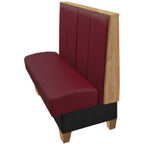 Thumbnail image #1 for Oak Street Newton NEW-7242-SGL Single Upholstered Booth, 72"L x 42"H, Vertical Channel Back