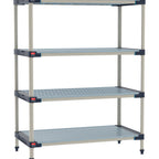 Thumbnail image #1 for Metro MetroMax 4 M4-1836GF-63-S4 Polymer Shelving Unit, Stationary Starter, 4-Shelf, 18"D x 36"W x 63"H