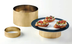Thumbnail image #4 for American Metalcraft Geo 3-Piece Round Gold Stainless Steel Buffet Riser Set