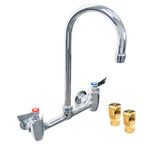 Thumbnail image #1 for Fisher 55640 Hand Sink Faucet, 8" Backsplash Mount, 12" Gooseneck Spout, Lever Handles, 2.2 GPM Aerator