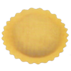 Thumbnail image #1 for Arcobaleno Pasta Equipment MOLD-AMF-RS-04B Ravioli Mold, 22 g, 2-5/8 x 2-1/4 in, Oval, Scalloped Edge
