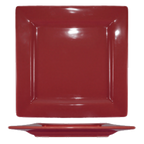 Thumbnail image #1 for International Tableware Elite Harvest EL-9-RH Square Stoneware Plate, 9-1/8", Wide Rim, Rolled Edge 1 Dozen