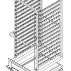 Thumbnail image #2 for Lainox Accessories – Naboo KKS202SU Tray Trolley with Drip Tray, 15-Tray Capacity, 397 lb Maximum Load