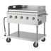 Thumbnail image #6 for KoolMore 5-Burner Mobile Propane Outdoor Charbroiler Grill with Griddle Plate and Grates