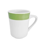 Thumbnail image #1 for CAC China Rainbow R-17-G Green Ceramic Coffee Mug, 8 oz, Non-Stackable Case of 3 Dozen