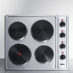 Thumbnail image #5 for Summit Commercial CSD4B24 24-Inch 4-Burner Electric Built-In Cooktop with Sealed Cast Iron Elements