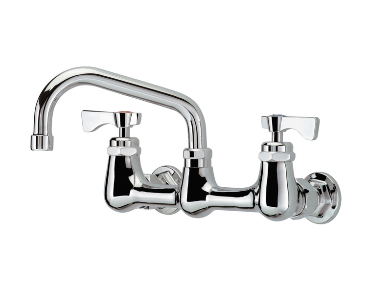 Product image #5 for Krowne Royal Series Backsplash-Mounted Commercial Faucet with 8-Inch Centers and 6-Inch Swing Spout