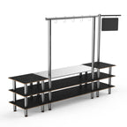 Thumbnail image #1 for Steelite International Mogogo, Modular MGCMLA02MSXF 3-Tier Salsa Bar Station, Stainless Steel Workspace, 130"W x 29-1/2"D x 96"H