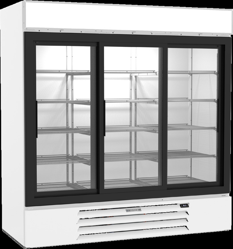Product image #5 for Beverage-Air MarketMax Three-Section Reach-In Glass Door Merchandiser Refrigerator