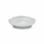 Thumbnail image #1 for Kadra Kitchenware Vikko Luxe VL-4990-SVBS 9-Inch White and Silver Serving Bowl Case of 12