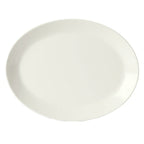 Thumbnail image #1 for G.E.T. Settlement OP-1300-AW White Melamine Oval Coupe Platter, 12 x 9-1/2 Inch 1 Dozen