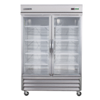 Thumbnail image #1 for Maxximum Maxx Cold MXCR-49GDHC 49 cu. ft. Two-Section Glass-Door Reach-In Refrigerator, Stainless Steel, Bottom-Mounted Refrigeration