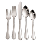 Thumbnail image #2 for 1880 Hospitality New Rim by Oneida® V015STBF Silver-Plated Tablespoon/Serving Spoon, 8", Curved-Border Handle Pack of 1 Dozen