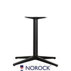Thumbnail image #1 for Oak Street Norock B36NR-STD Table Base, 36" Diameter Spread, 2.9" Steel Column, Dining Height, Cross Self-Stabilizing X Top, Black Finish