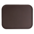 Thumbnail image #1 for Thunder Group PLFT1418BR Rectangular Non-Slip Fiberglass Serving Tray, Brown, 14 x 18 Case of 12
