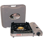 Thumbnail image #1 for Chef Master 90019 Portable Commercial Indoor Butane Stove, 15,000 BTU/hr, Piezo Ignition, Double Wind Guard Case of 6