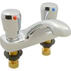 Thumbnail image #1 for AllPoints Foodservice Parts & Supplies AquaSpec 1171483 Deck-Mount Lavatory Metering Faucet, 4" Centers, Lead-Free, Chrome-Plated Brass
