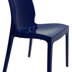 Thumbnail image #1 for Tramontina USA, Inc. 92037-170 Dark Blue Outdoor Restaurant Chair, UV-Resistant Fiberglass Resin, Solid Plastic Back Case of 4