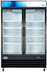 Thumbnail image #8 for Two-Section Glass Door Merchandiser Refrigerator, 45 Cu. Ft., Black