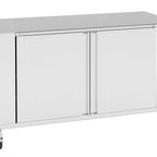 Thumbnail image #1 for Rotisol USA GrandFlame 1375SRS Stainless Steel Enclosed Base Cabinet with Retractable Table, 54-1/4" W, 1 Shelf, Braked Casters
