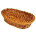 Thumbnail image #1 for G.E.T. Clipper Mill WB-1505-HY Oval Polypropylene Fast Food Basket, Honey, 11-3/4 x 8 x 3 in Case of 12