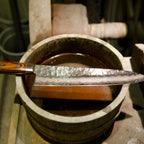 Thumbnail image #2 for Korin Togiharu HTO-HDGY-210 Hammered Damascus Gyuto Chef Knife, 8-1/4 in, VG-10 Stainless Steel, Hardwood Handle