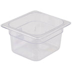 Thumbnail image #1 for Stanton Trading FP-1604 Clear Polycarbonate Steam Table Food Pan, 1/6 Size, 4" Deep Case of 48