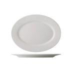 Thumbnail image #1 for CAC China Grand Canyon GDC-51 Porcelain Oval Platter, 15-3/4"L, Bone White 1 Dozen