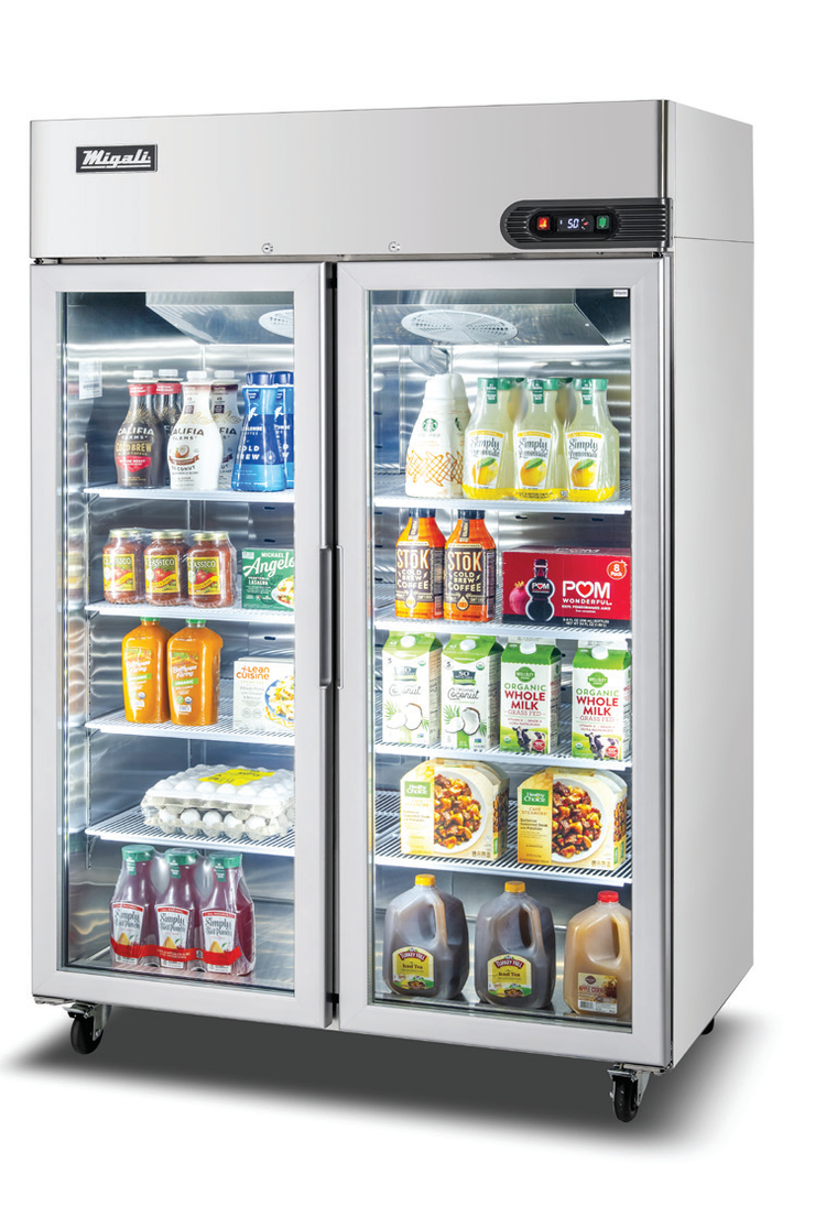Product image #6 for 2-Section Glass Door Reach-In Refrigerator, 43.2 Cu. Ft., Top-Mount Self-Contained, Stainless Steel