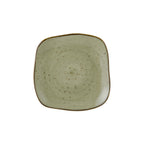 Thumbnail image #1 for Tuxton China Artisan Geode GGO-500 Square Porcelain Plate, 7-1/4", Olive 1 Dozen