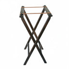 Thumbnail image #1 for Libertyware WTSW Collapsible Walnut Wood Tray Stand, 17"L x 15-1/4"W x 32-3/4"H, Heavy-Duty Nylon Straps