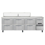 Thumbnail image #1 for Continental Refrigerator RA93SN18-D 93" Shallow-Depth Refrigerated Sandwich Prep Table with 6 Drawers, 1 Door & 18-Pan Top