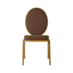 Thumbnail image #2 for G & A Commercial Seating Orion 2406-AL GR5 Stackable Banquet Chair, Upholstered Oval Flex Back and Seat, Grade 5 Upholstery, 12-Gauge Aluminum