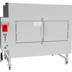 Thumbnail image #2 for Cookshack Fast Eddy's FEC750SS Portable Stainless Steel Pellet Rotisserie Smoker, 15-Rack Capacity, Digital Controls