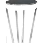 Thumbnail image #2 for Eastern Tabletop C700R 30-Inch Round Cocktail Table, 41-Inch High, Reversible HPL Top, Collapsible Stainless Steel Frame