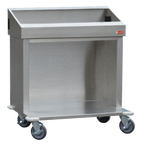 Thumbnail image #1 for Steril-Sil Company CRT36-5TP Stainless Steel Serving Cart, Holds 5 Third-Size Food Pans, 35-1/4"W x 24-3/4"D x 41"H