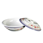 Thumbnail image #1 for Thunder Group Rose 8010AR Melamine Serving Bowl, 75 oz, 10" Diameter, with Lid Case of 12