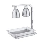 Thumbnail image #1 for Keating of Chicago Keep Krisp 2LOR@120V Two-Bulb Aluminum Heat Lamp with Pan & Screen, Open-End Bracket, 250W, 120V