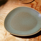 Thumbnail image #1 for Tableware Solutions USA Reactive by Creative Table TS-R012-02 Round Green Vitrified Porcelain Plate, 8.2 in, Rolled Edge Case of 6