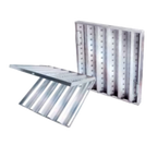 Thumbnail image #1 for AllPoints Foodservice Parts & Supplies Franklin Filter 1291114 Hinged Baffle Hood Filter, Stainless Steel, 25 x 20 x 1-3/4 in